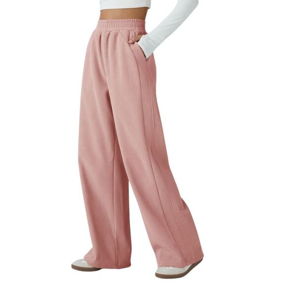 NWT Halara Rosette High Waisted Straight Leg Mop Corduroy Casual Pants XS Tall - Picture 11 of 11